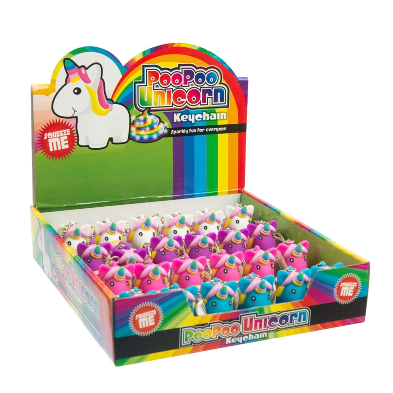 Unicorn Poop Squeeze Toy Keychains (Per Dozen)