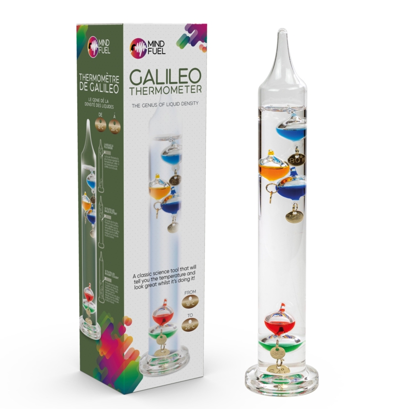 Galileo's thermometer (or Galilean thermometer), how it works and